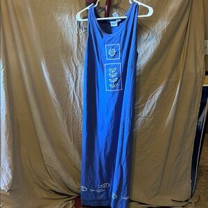 Bobbie Brooks Blue Sleeveless Scoop Neck 2 Piece Sundress